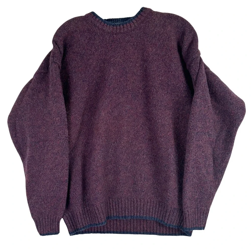 Vintage Woolrich Rugged Outdoor Crewneck Sweater Mens XL Purple Marled Gorpcore